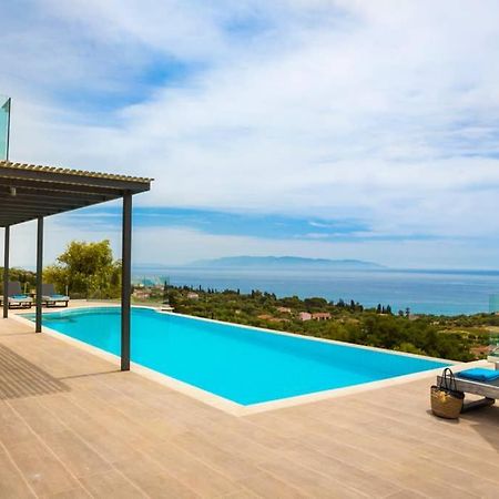 New Villa Blue with private pool at Trapezaki Livathos  Esterno foto