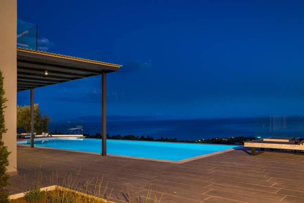 New Villa Blue with private pool at Trapezaki Livathos  Esterno foto