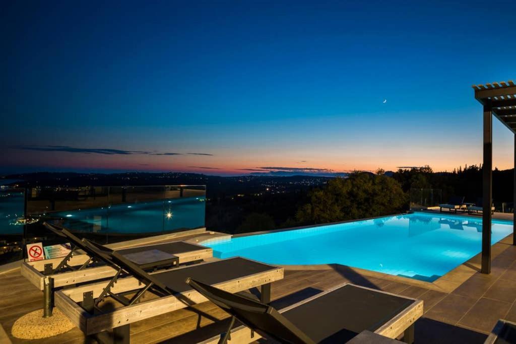 New Villa Blue with private pool at Trapezaki Livathos  Esterno foto