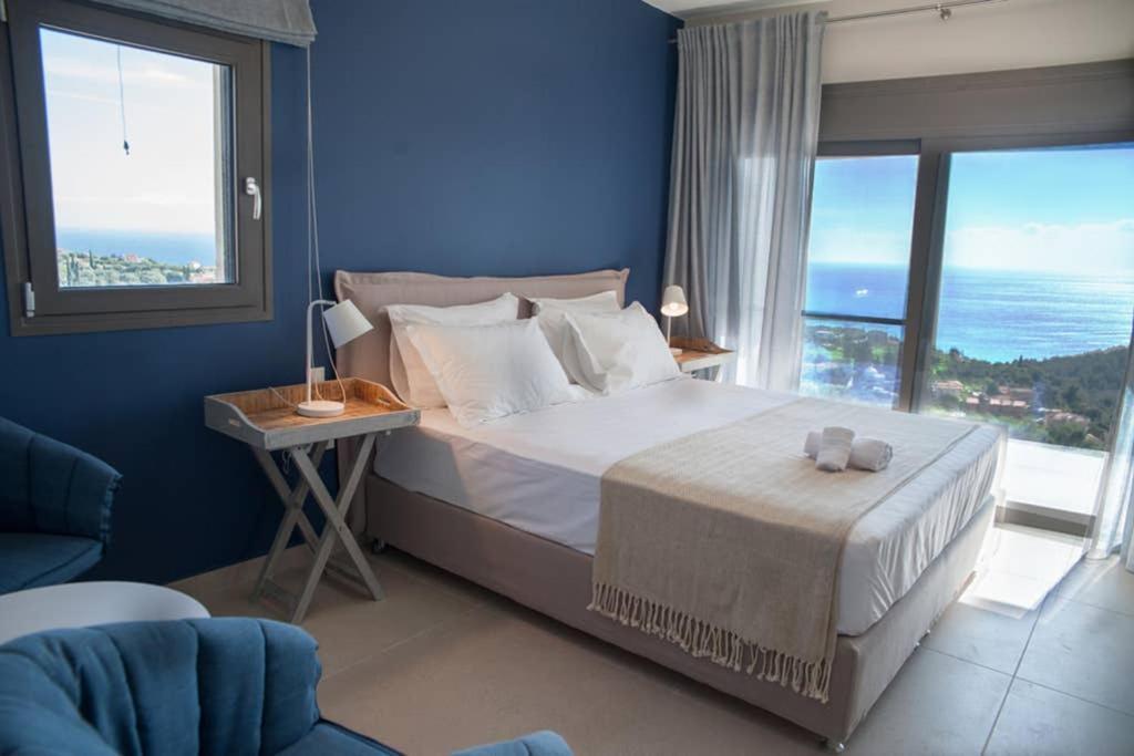 New Villa Blue with private pool at Trapezaki Livathos  Esterno foto