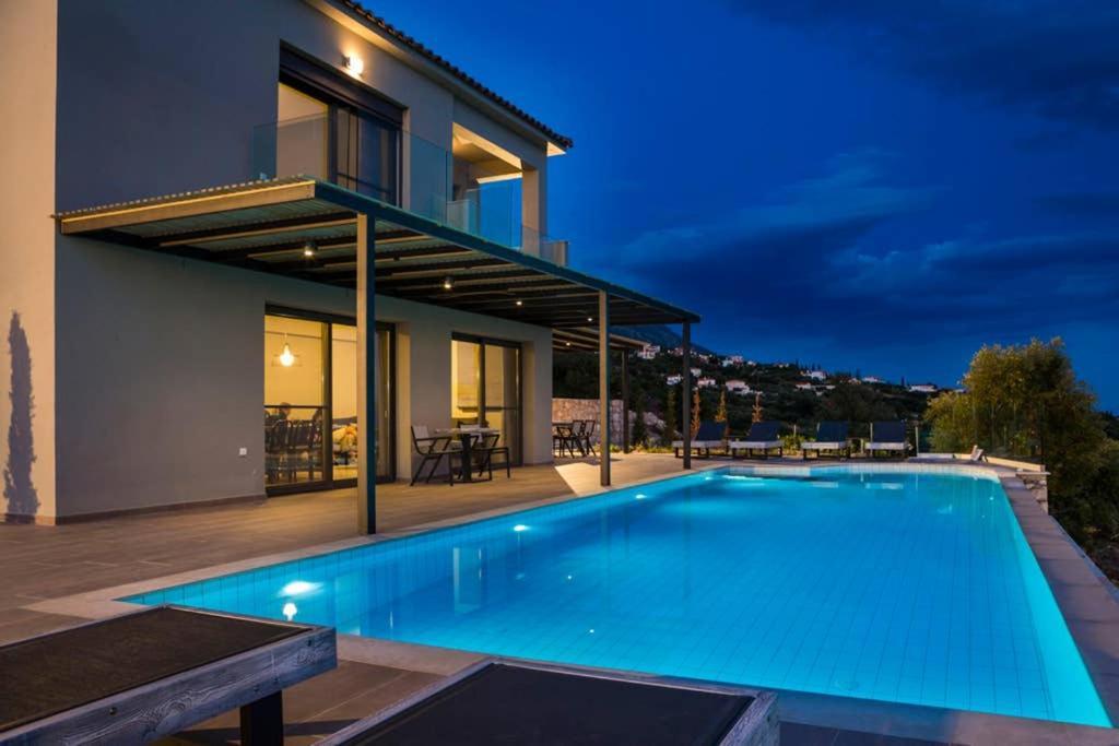 New Villa Blue with private pool at Trapezaki Livathos  Esterno foto