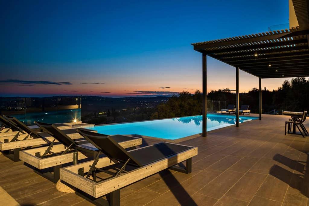 New Villa Blue with private pool at Trapezaki Livathos  Esterno foto