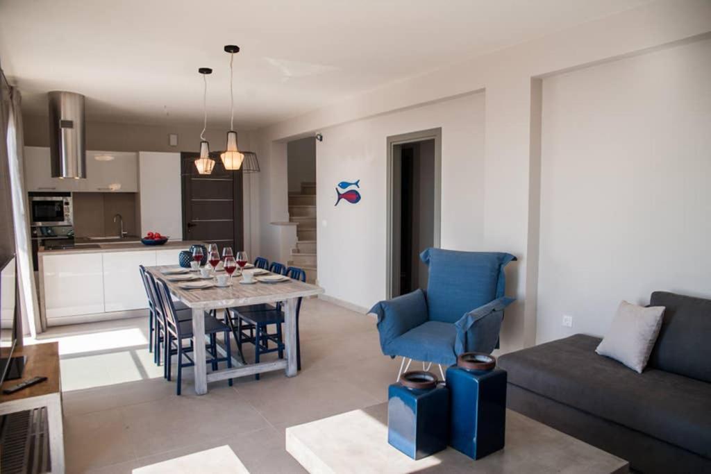 New Villa Blue with private pool at Trapezaki Livathos  Esterno foto